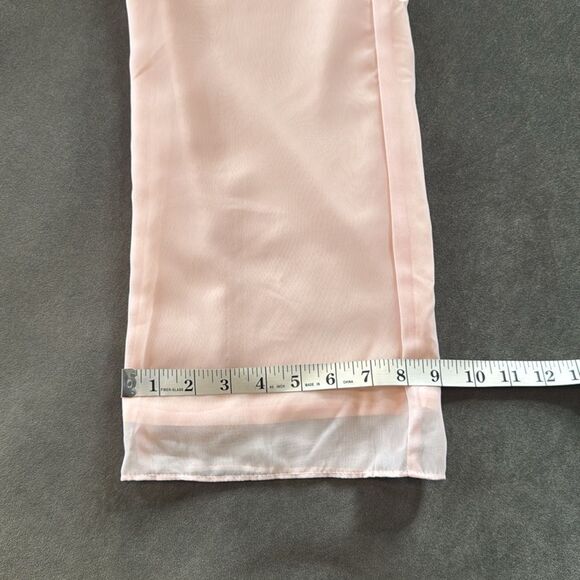 Women’s Pink Chiffon 3 Piece Formal Pant Suit Set Mother of the Bride Size 4 NWT - Picture 14 of 15